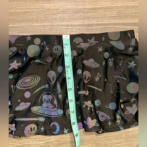 iheartraves Space Rainbow Reflective Mini Skirt - Picture 3 of 4